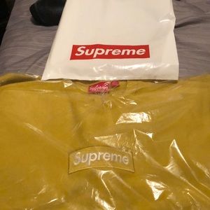 Supreme mustard yellow box logo